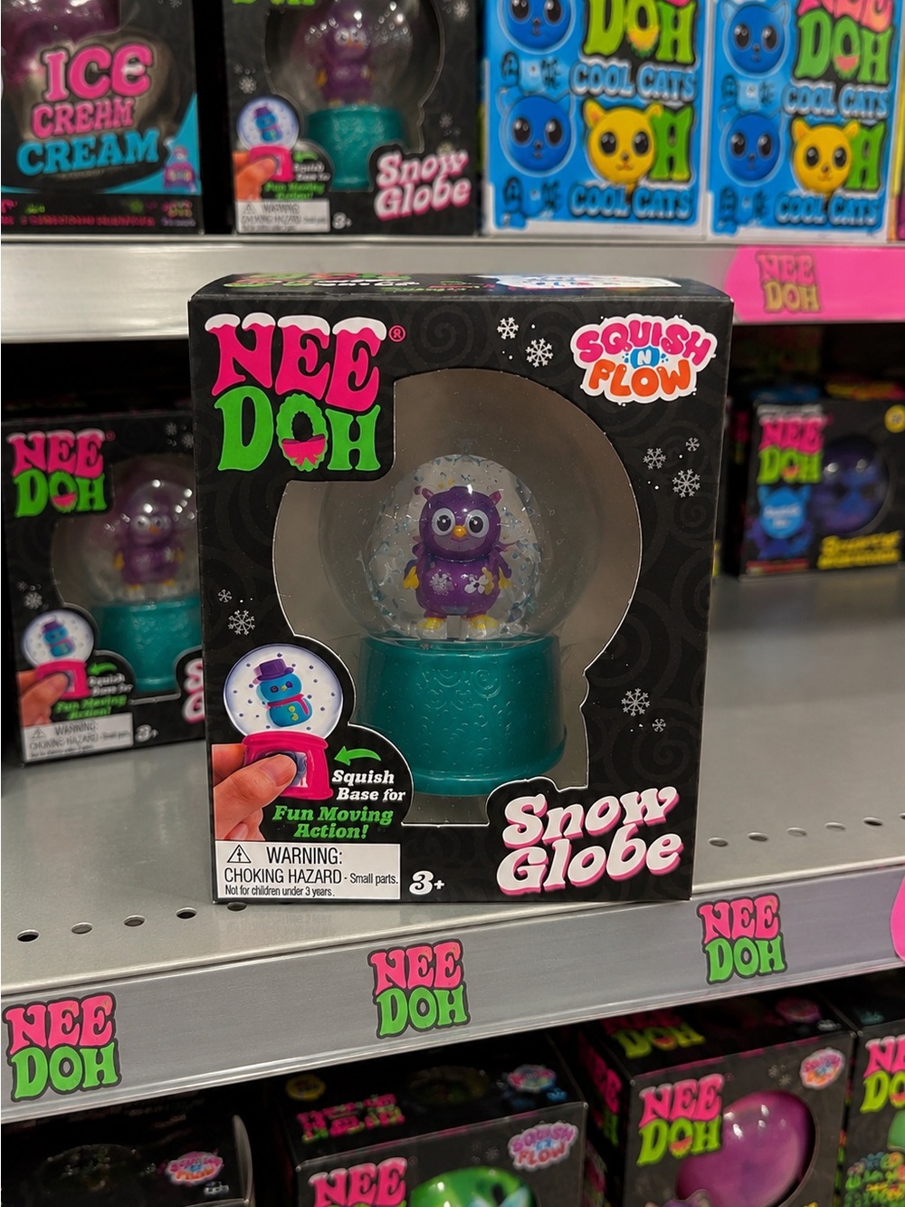 NeeDoh Snow Globe Squish N Flow Sensory Fidget Toy NIB
